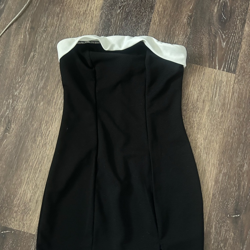 Strapless mini dress